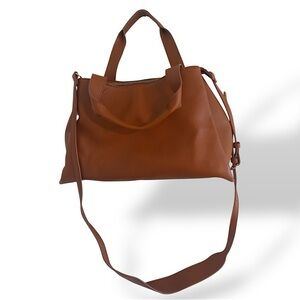 Faux Leather Work Tote Handbag